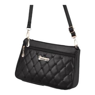 软皮妈妈包女2025新款时尚百搭菱格真皮质感单肩斜挎包女士腋下包