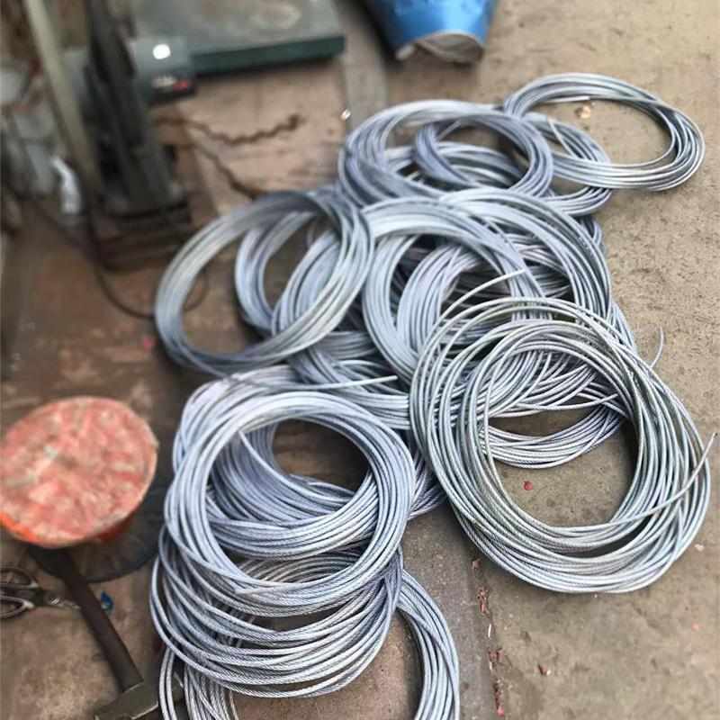 镀锌钢丝绳不包塑直径2mm-12mm柔软拉线安全生命线绳加固捆用