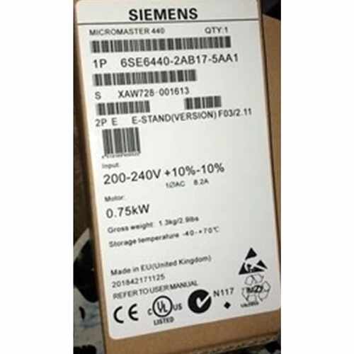 议价西门子M440变频器6SE6440-2AB17-5AA1带滤波器 200-240V 0.75