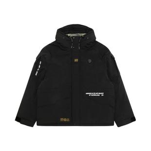 Aape旗舰店男装秋冬做旧猿人徽章潮流连帽羽绒服外套7739XXP