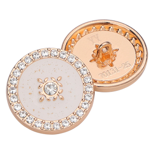 金属镶钻点油纽扣女士大衣西装风衣毛衣外套时尚水钻设计手缝扣子