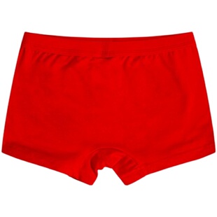 男童女童大红色内裤10-12-14岁本命年男孩子一条裤衩单条纯棉短裤
