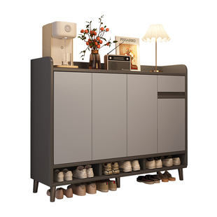 门口鞋柜室外过道电梯口家用收纳柜一体靠墙2026新款门外走廊鞋架