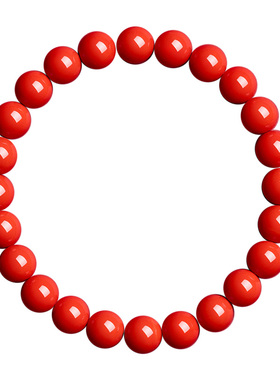 【原矿朱砂】正统帝王红朱砂手串