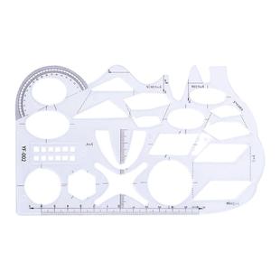 千汇多功能函数尺学生软尺几何学习尺数学万花尺绘图尺透明尺