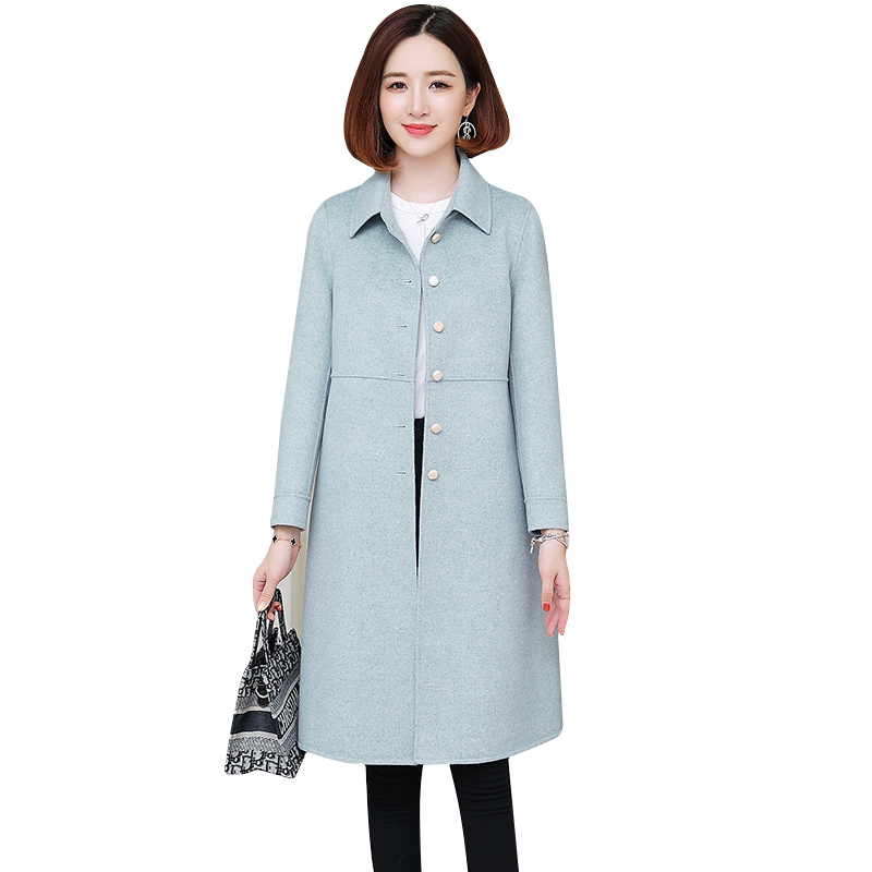 双面呢子大衣女毛呢外套春装新款