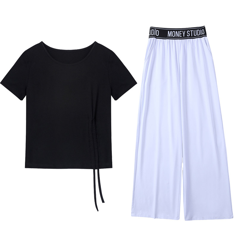 杨丽萍广场舞套装女夏季运动健身操舞蹈服时尚短袖跳舞服装新款