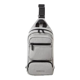 Samsonite新秀丽胸包男款尼龙休闲斜挎包出行便携多功能单肩包QU1