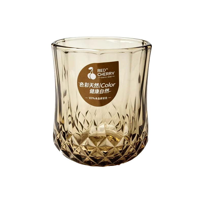红樱桃加厚钻石高脚玻璃杯