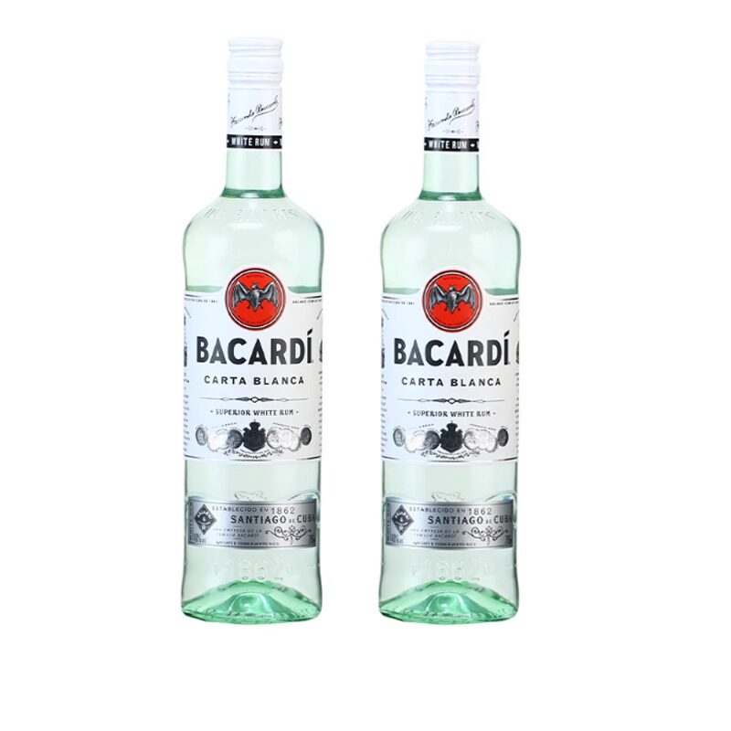 百加得朗姆酒白朗姆酒40度洋酒