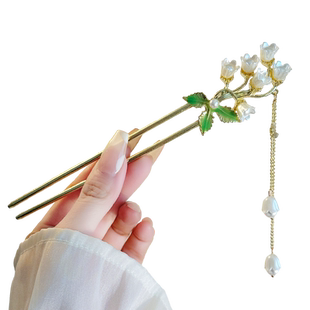 古风发饰流苏发簪女高级感古装簪子发髻头饰汉服旗袍发钗步摇配饰