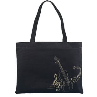 小提琴托特包简约帆布包学生女大容量乐谱休闲音乐培训补习手提包