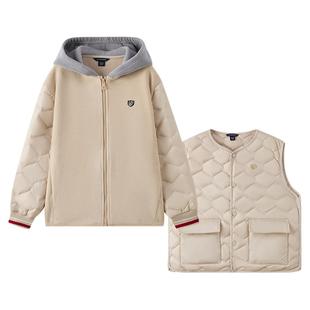 【一衣三穿】eland kids衣恋童装男女童羽绒服25年冬羽绒马甲