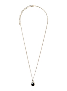 古熙西【原点】简约气质椭圆形几何形银色水滴项链锁骨链百搭配饰