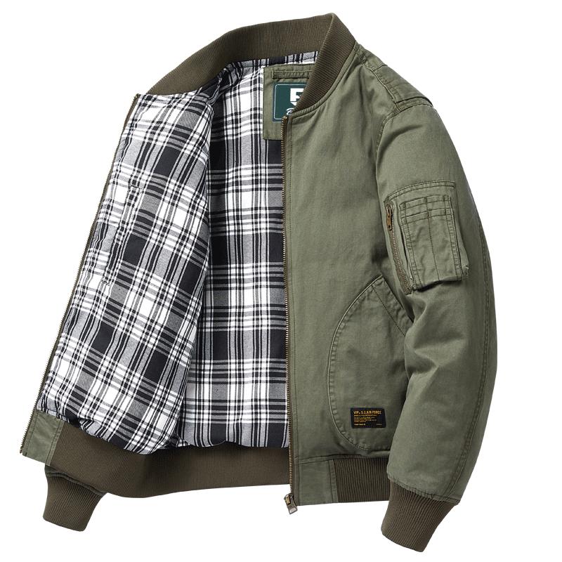短款飞行员夹克棒球服休闲大码