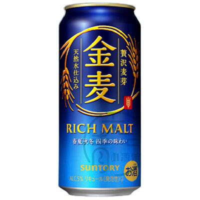 日本原装进口三得利金麦啤酒晚酌