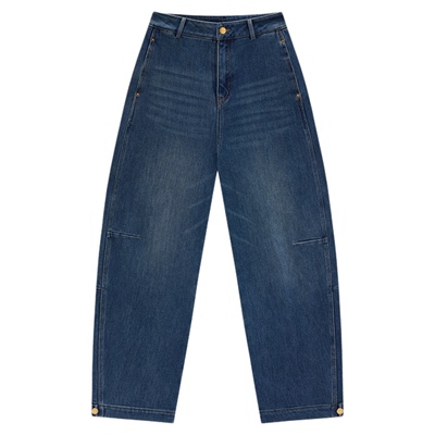 HONORE古月经典丹宁弯刀阔型牛仔