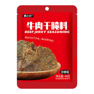 韩小欠牛肉干腌制料专用手撕风干肉沙嗲家用腌肉调料猪肉干调味料