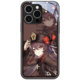 原神苹果17promax手机壳男iphone15动漫13魈12mini胡桃16pm仆人x芙宁娜8plus刻晴xr玻璃适用14创意周边11新款