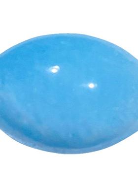 天然蓝色水晶海纹石色泽鼓珠吊坠