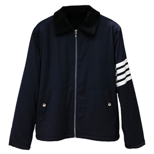 tb男装羊羔毛夹克男士外套羊羔绒秋冬茄克摇粒绒保暖衣服棉衣潮牌