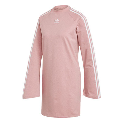 Adidas/阿迪达斯三叶草女子圆领时尚长袖连衣裙 ED4783