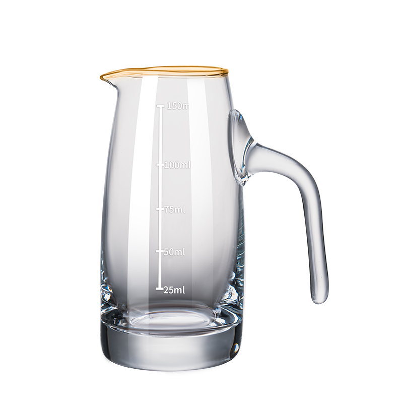 白酒杯分酒器家用酒具套装水晶玻璃子弹杯烈酒杯一口杯商用带刻度