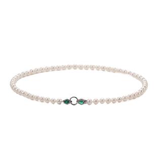 DARA戴拉925银正圆7-8mm淡水无核珍珠项链七夕节日礼物送女友老婆