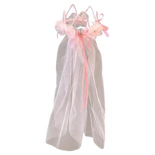 儿童立体网纱发箍可爱甜美超仙公主头饰小女孩蝴蝶结生日发冠头纱