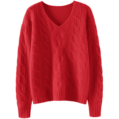 启超高端100%纯山羊绒衫