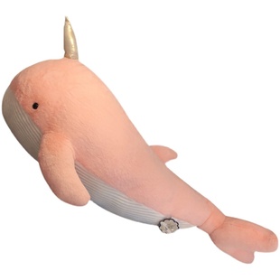 ins网红独角鲸鱼公仔毛绒玩具沙发靠枕大号长条玩偶礼物鲨鱼抱枕