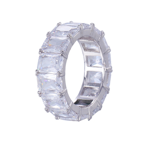 银色锆石排钻戒指女食指戒子叠戴时尚精致高级感尾戒对戒独特指环