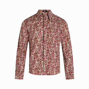 PUBLIC RADIO公共电波美式复古西部牛仔嬉皮男女印花长袖尖领衬衫