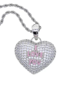 Mr.Bling情侣满钻爱心吊坠