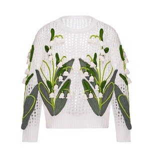 铃苁 秀款手工铃兰花镂空小众防晒针织衫 山谷少年独立设计男装