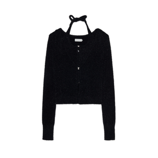 REVAN芮范设计师款复古两件套毛衣短开衫RN90106269