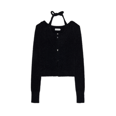 REVAN芮范设计师款复古两件套毛衣短开衫RN90106269