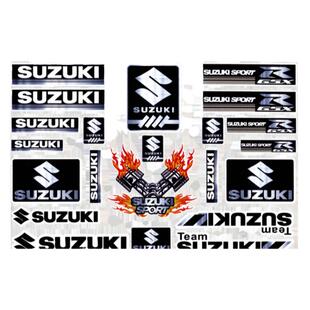 铃木摩托车贴纸SUZUKI电动踏板车镭射反光遮挡划痕GSX机车防水贴