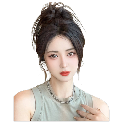 抓夹鸡窝头假发辣妹毽子头假丸子