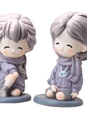 搪胶狐耳少女可爱桌面存钱罐摆件