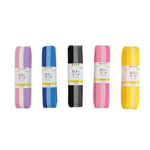 日本进口清原条纹拼接织带手工多色腈纶包带装饰肩带背包辅料