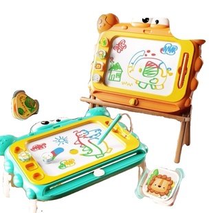 儿童画板磁性写字板可擦婴幼儿宝宝绘画家用涂色涂鸦板超大一键