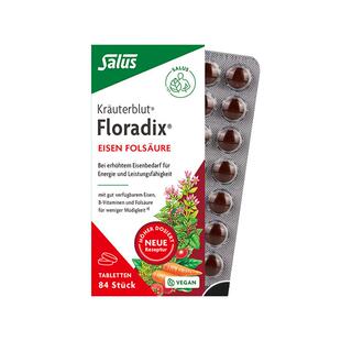 【自营】德国Salus进口红铁片铁元叶酸片剂女性孕妇补铁铁剂84粒
