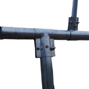 园艺养殖温室大棚骨架配件钢管T型卡管夹箍直鸭嘴卡丁字卡三通卡