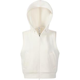 本来BENLAI女士针织连帽马甲25秋季新款双拉链无袖外套BNM150034