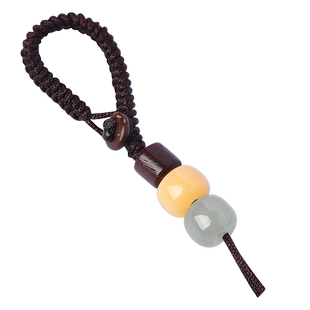 DIY汽车钥匙扣编绳半成品手工编织挂件绳子和田玉手编钥匙绳男女