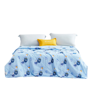 梦洁家纺可爱卡通儿童夏凉被单双人空调被可水洗夏被芯被子可机洗
