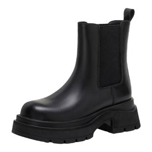 星期六时尚百搭英伦风切尔西靴女2025新款冬季马丁靴子女爆款短靴