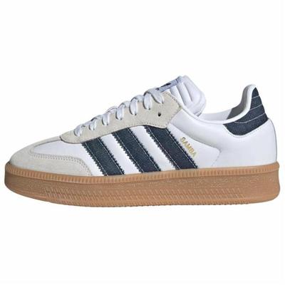 adidas originals SAMBA XLG 舒适  低帮 板鞋 男款 白蓝色