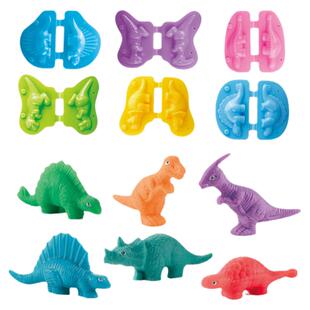 幼儿园儿童橡皮泥彩泥恐龙动物水果蔬菜模具工具套装超轻粘土玩具